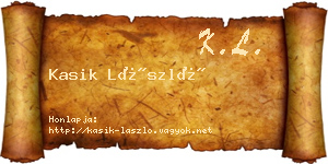 Kasik László névjegykártya